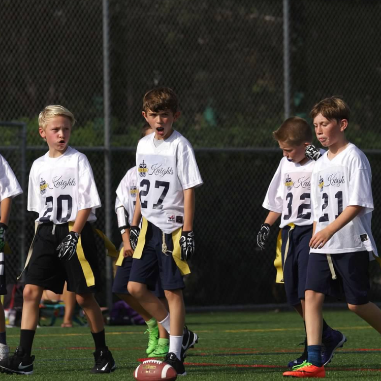 Boys flag football at St. James Academy