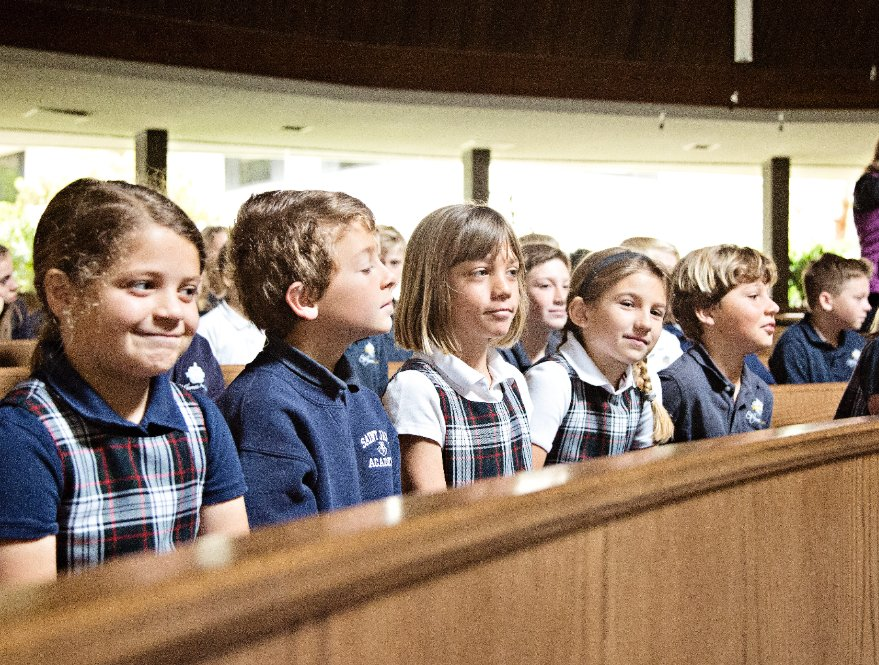 Students in church